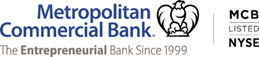 Metropolitan Commercial Bank The Entrepreneurial Bank Since 1999 M C B listed N Y S E